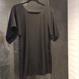 Black loose silky shirt